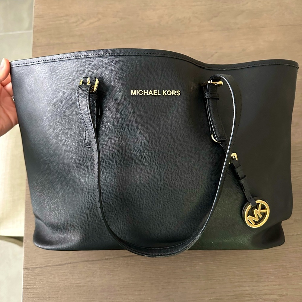Michael Kors Leather Large Black Tote